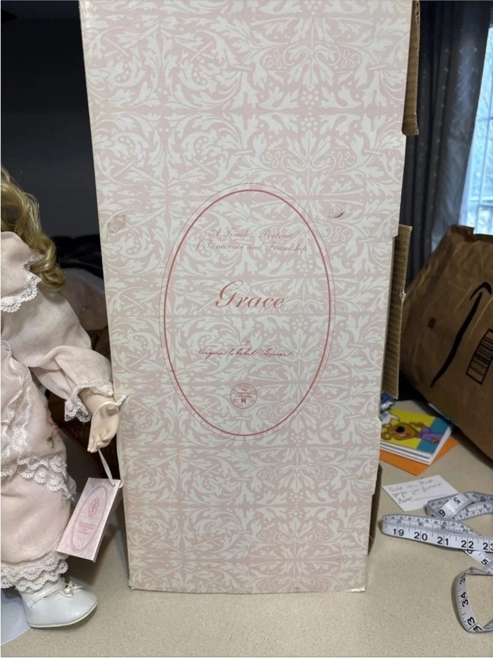 Vintage Virginia Turner “Grace”  Hamilton Collection Porcelain Doll With Kitty